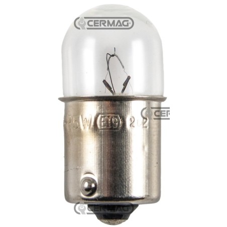 Bombilla de 1 luz, voltaje 24 V, potencia 5 W, casquillo BA15S 35169 CERMAG | NewgardenAgri.com