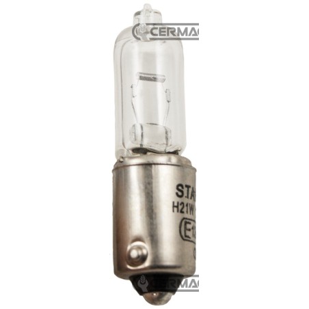 Bombilla de 1 luz, voltaje 12 V, potencia 21 W, casquillo BAY9S 36656 CERMAG | NewgardenAgri.com
