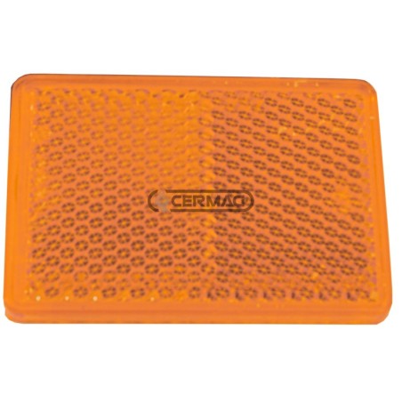 Catadiottro rettangolare adesivo Dimensioni 57x39 mm Colore Arancio 35561 | NewgardenAgri.com