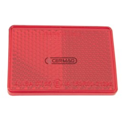 Reflector adhesivo rectangular. Dimensiones: 105 x 48 mm. Color: Rojo. 35563 | NewgardenAgri.com