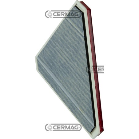 Reflector triangular. Dimensiones: 136 x 117 mm. Fijación adhesiva. 36994