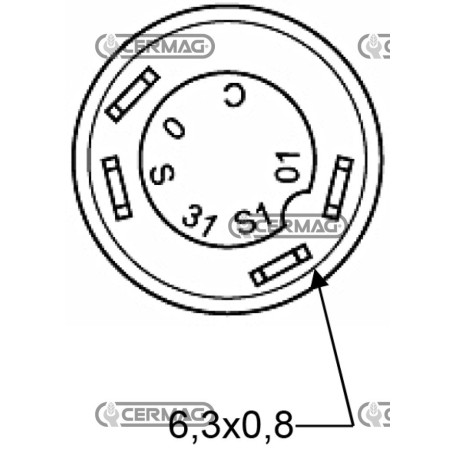Botón con el símbolo de tracción integral 36243 PNEUTRON