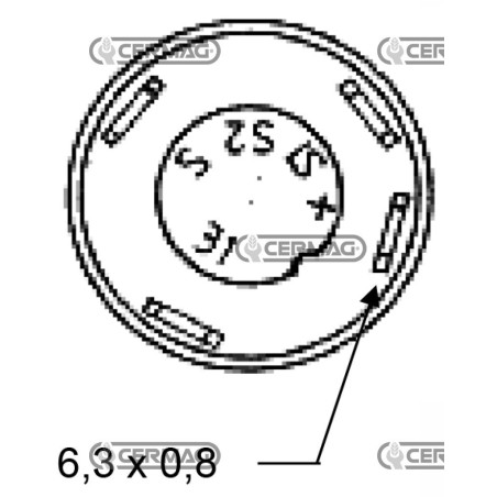 Pulsante con simbolo bloccaggio differenziale 37059 PNEUTRON