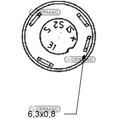 Pulsante con simbolo faro da lavoro 37061 PNEUTRON