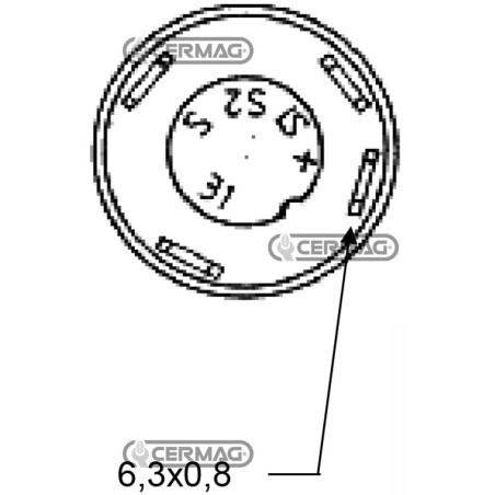 Pulsante con simbolo faro da lavoro 37061 PNEUTRON