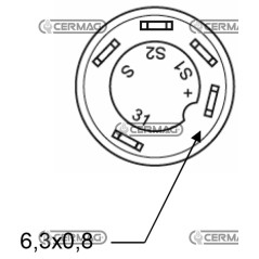Pulsante con simbolo faro da lavoro 37062 PNEUTRON
