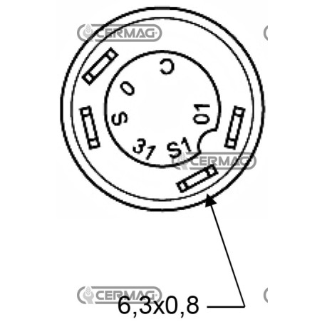 Pulsador con símbolo de subir y bajar 37071 PNEUTRON