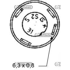 Pulsante con simbolo trazione integrale 37081 PNEUTRON