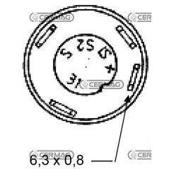 Pulsante con simbolo lampada rotante 37082 PNEUTRON