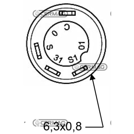 Botón con símbolo de Stop &amp- Go 37084 PNEUTRON