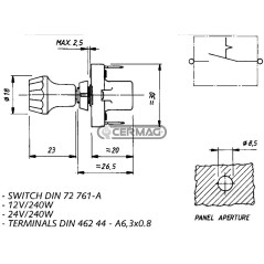 Interruptor de tiro 0-1 36699