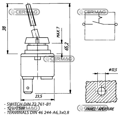 Toggle Switch - ON-OFF 36704