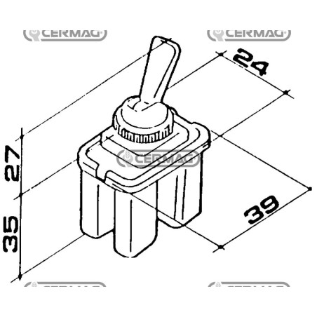 Single-pole switch with Faston connections 35191