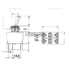 6-contact bipolar switch ON - OFF - ON type Momentary 36095