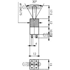 6-Pin Joystick Switch Type ON - OFF - ON Stable 36956