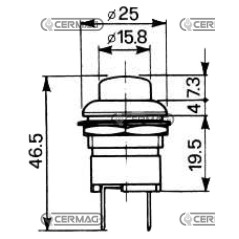 Pulsante avvisatore acustico 36196 COBO