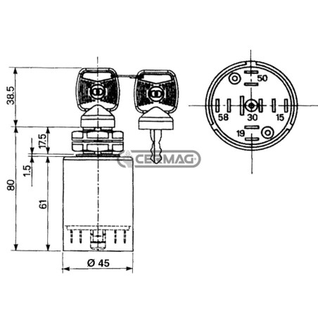 quadro avviamento 4 posizioni FIAT 37125