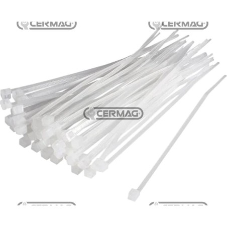 Bridas para cables. Color neutro. Longitud: 300 x 4,8 mm. 37215 | NewgardenAgri.com