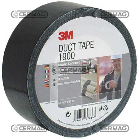 3M 37016 Black Duct Tape Size 50x0.17 mm | NewgardenAgri.com