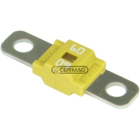Fusible MIDIVAL, color amarillo, intensidad de corriente 60 A, 36966 | NewgardenAgri.com
