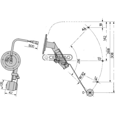 INDICADOR DE NIVEL DE COMBUSTIBLE PARA FIAT 36769 COBO