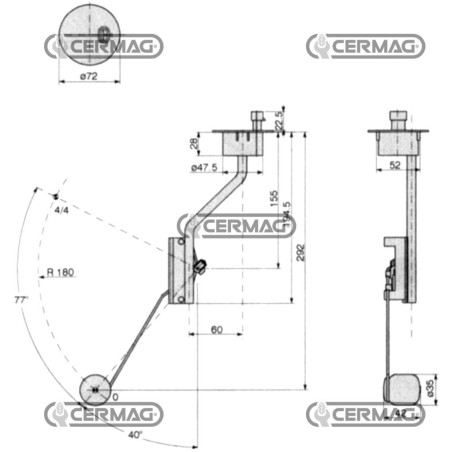 Schwimmer für NEW HOLLAND 37025 COBO