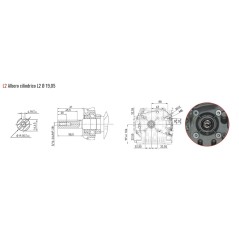 ZANETTI ZEN150L2 moteur à essence motoculteur moteur pompe ZANETTI ZEN150L2 arbre d. 19.05