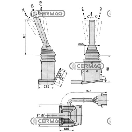 Steering column switch for Fiat, New Holland 35583 COBO
