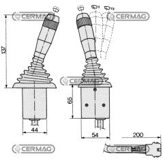 Steering column switch for Fiat, New Holland 35733 COBO