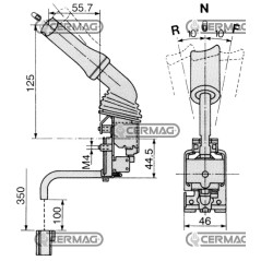 Commutateur de colonne de direction pour Fiat, New Holland 35958 COBO