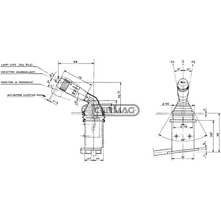 INTERRUPTOR DE DIRECCIÓN PARA CARRARO ANTONIO 36506 COBO