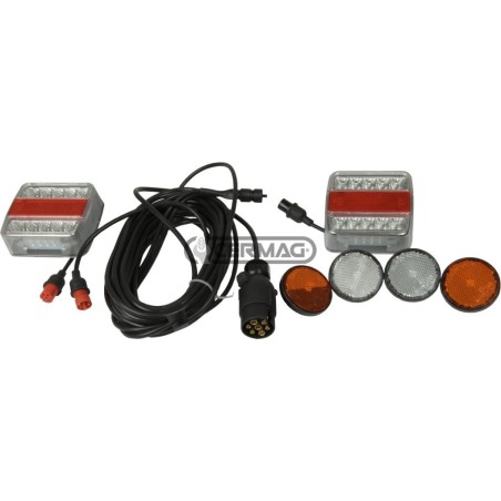 Kit con luces LED de 12V/24V y cable con enchufe 37014 | NewgardenAgri.com