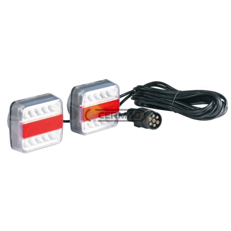 kit fanali posteriori a LED - 5 funzioni fissaggio a magnete 95125 LED | NewgardenAgri.com