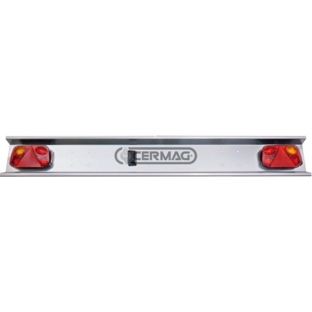 Paraurti posteriore con fanali per rimorchi agricoli - 12V Lunghezza 1800 mm 36410 | NewgardenAgri.com