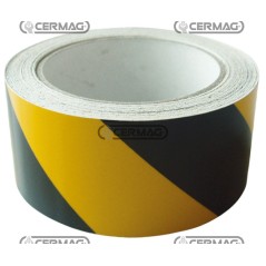 Nastro segnaletico adesivo retroriflettente destro Colore Giallo-nero Rotolo 11.5 m 36759 | NewgardenAgri.com