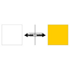 White and yellow square bilateral panel for replacement license plates 35750 | NewgardenAgri.com