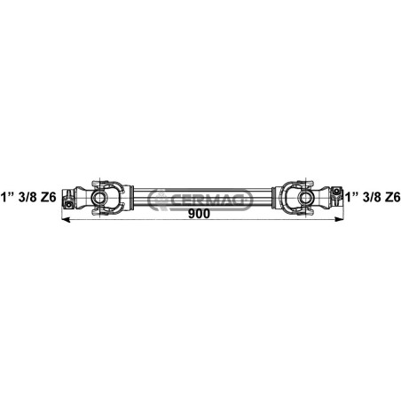 Arbre de transmission de catégorie 6, longueur minimale 900 mm, 30789 Eurocardan