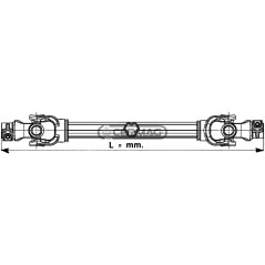 Arbre de prise de force York, profil catégorie 6, longueur minimale 1000 mm, 31337 Eurocardan