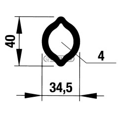 Cámara de aire Lemon Profile 0v - 34,5 x 40 mm, longitud 3000 mm, 30392 | NewgardenAgri.com
