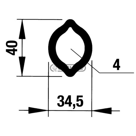 Cámara de aire Lemon Profile 0v - 34,5 x 40 mm, longitud 3000 mm, 30392 | NewgardenAgri.com