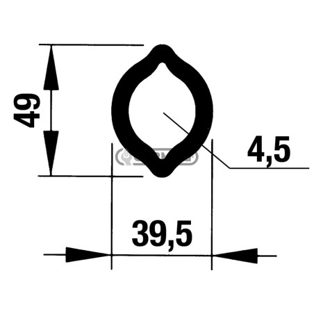 Cámara de aire Lemon perfil 1b - 39,5 x 49 mm Longitud 3000 mm 30393 | NewgardenAgri.com