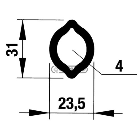 Forcella per tubo interno Categoria W2100 Profilo Limone 00a - 23.5x31 mm 30373
