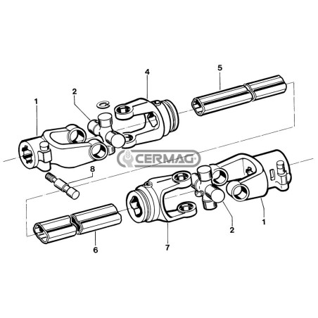 Tube extérieur de fourche Catégorie WII Profil citron 2a - 48x57,5 mm 30543