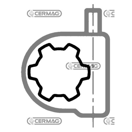 Forcella con pulsante Categoria 5 Profilo 1"3/4 - Z.6 31029 Eurocardan