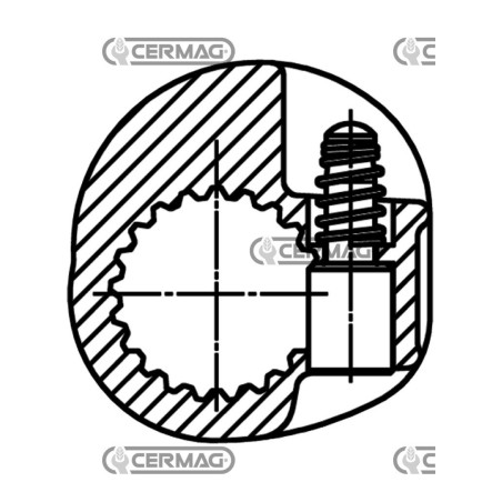 Forcella con pulsante Categoria 5 Profilo 1"3/8 - Z.21 31229 Eurocardan