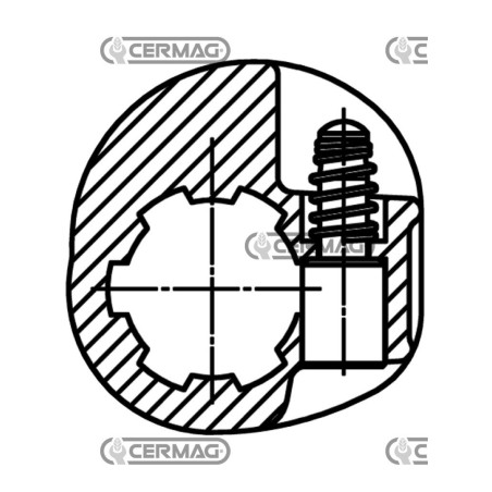 Forcella con pulsante Categoria 7 Profilo 1"3/8 - Z.6 30776 Eurocardan