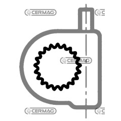 Forcella con pulsante Categoria W2300 Profilo 1"3/8 - Z.21 31420