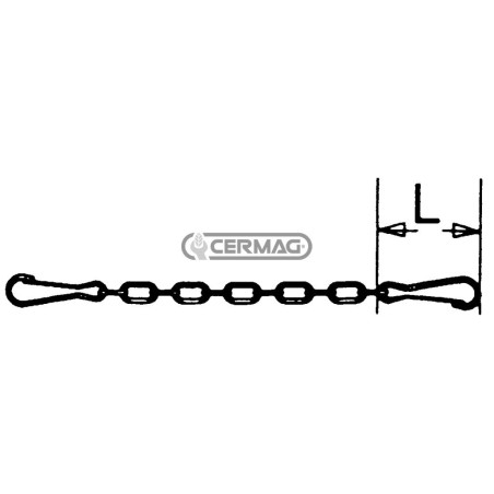 Catena di sicurezza Lunghezza totale 600 mm 30814 Eurocardan | NewgardenAgri.com