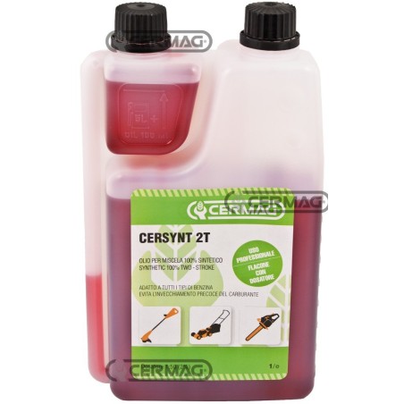 2-stroke engine oil - Fully synthetic. Packaging: 1 l measuring bottle. 20869 CERMAG | NewgardenAgri.com