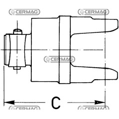 Ruota libera Categoria 10 - Crociera 41x118 Rotazione Destra Profilo 1"3/4 - Z.6 31634 Eurocardan
